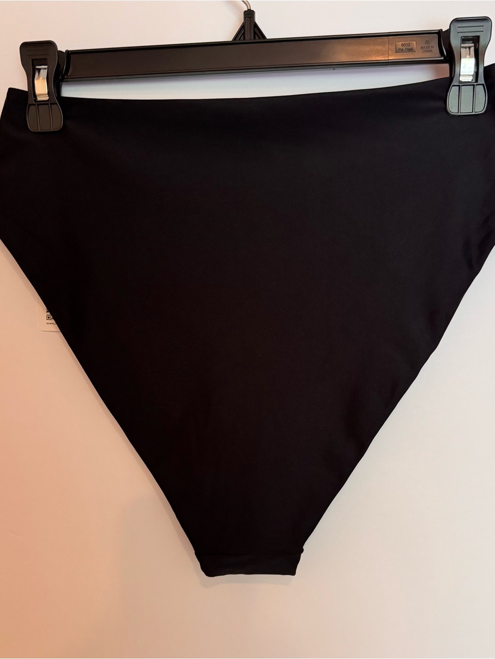 NWT Quince Italian High-Rise High-Leg Bikini Bottom Black Size L - Picture 2 of 3